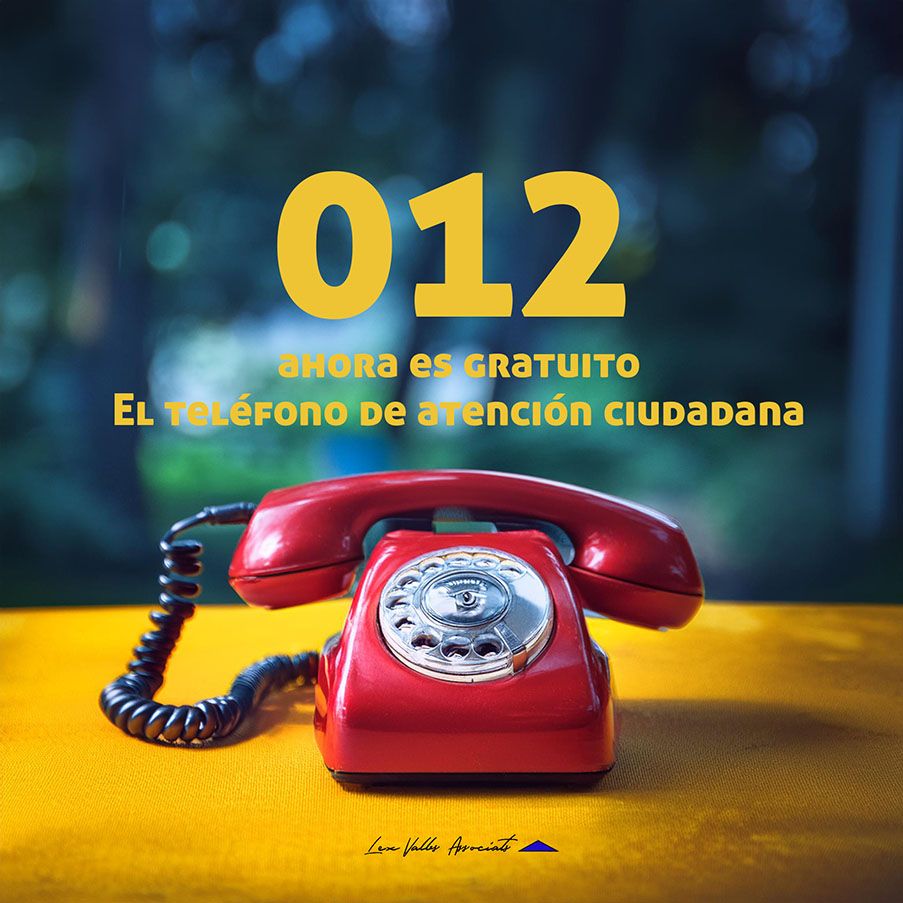 012b lexvalles El teléfono 012 ya es gratuito asesoria lexvalles