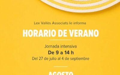 Horario de verano de Lex Vallès Associats