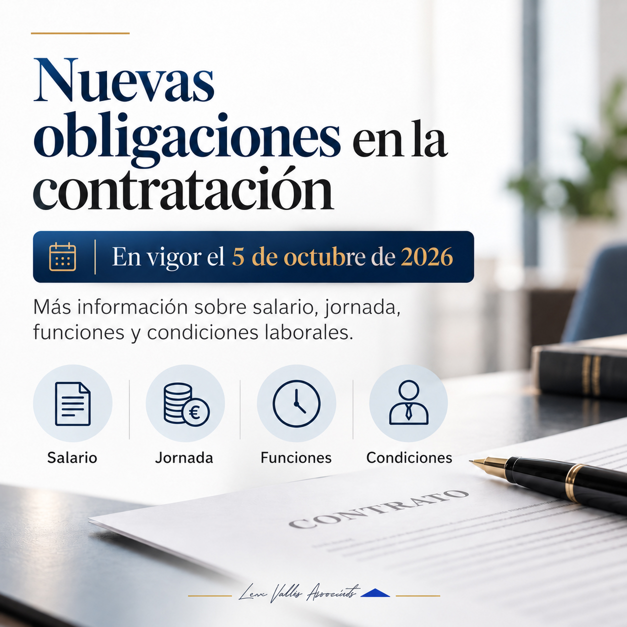 Nuevas obligaciones contratos de trabajo 2026 | Lex Vallès